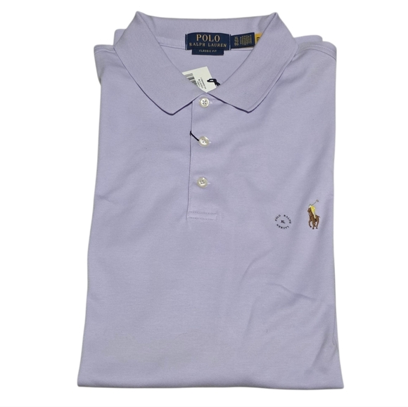 Polo by Ralph Lauren Men's Light Purple/ Lilac Polo Shirt - Picture 1 of 2